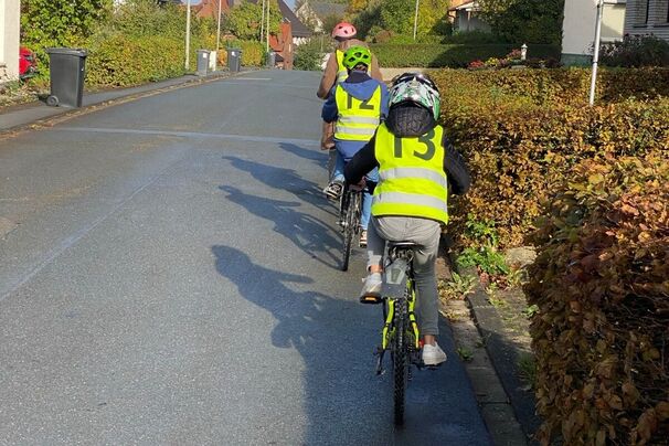 Durch Frohnhausen fuhren unsere Lernende und konnten ihr erworbenes Wissen in der Praxis einsetzen.