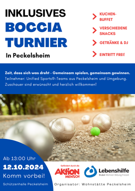 Inklusives Boccia-Turnier in Peckelsheim