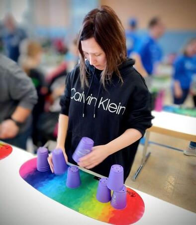 Franzi übt noch einmal alle Disziplinen, um gleich beim Schiedsrichter eine top Zeit abzuliefern