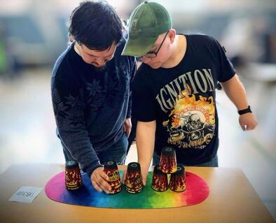 Eingespieltes Team: Max und Timo erzielen eine super Zeit im "Doppel"