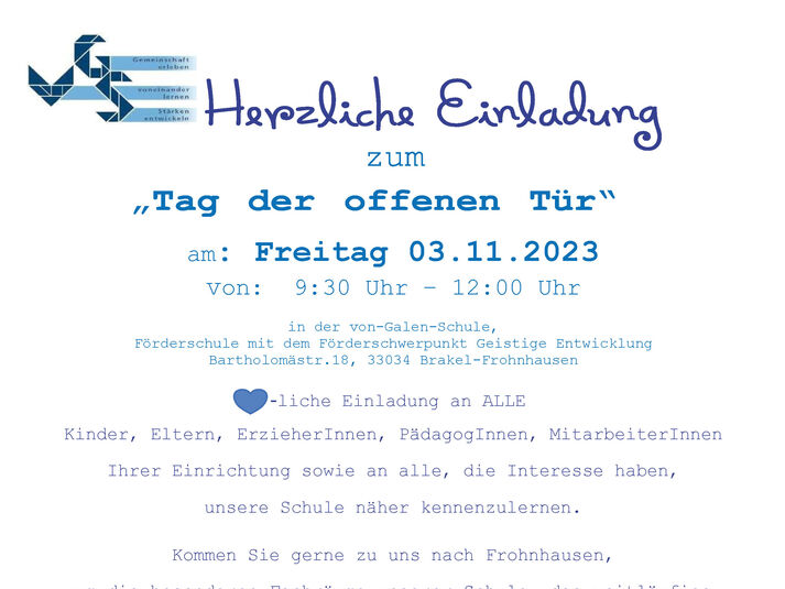Tag der offenen Tür in der von-Galen-Schule